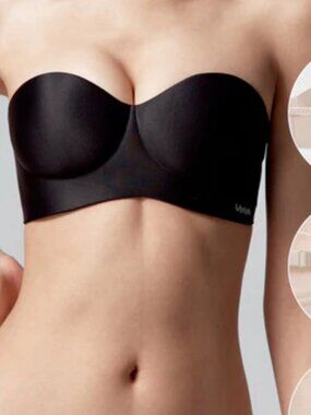 Verish BLACK COOL FIT BRA OFF SHOULDER VOLUME Strapless